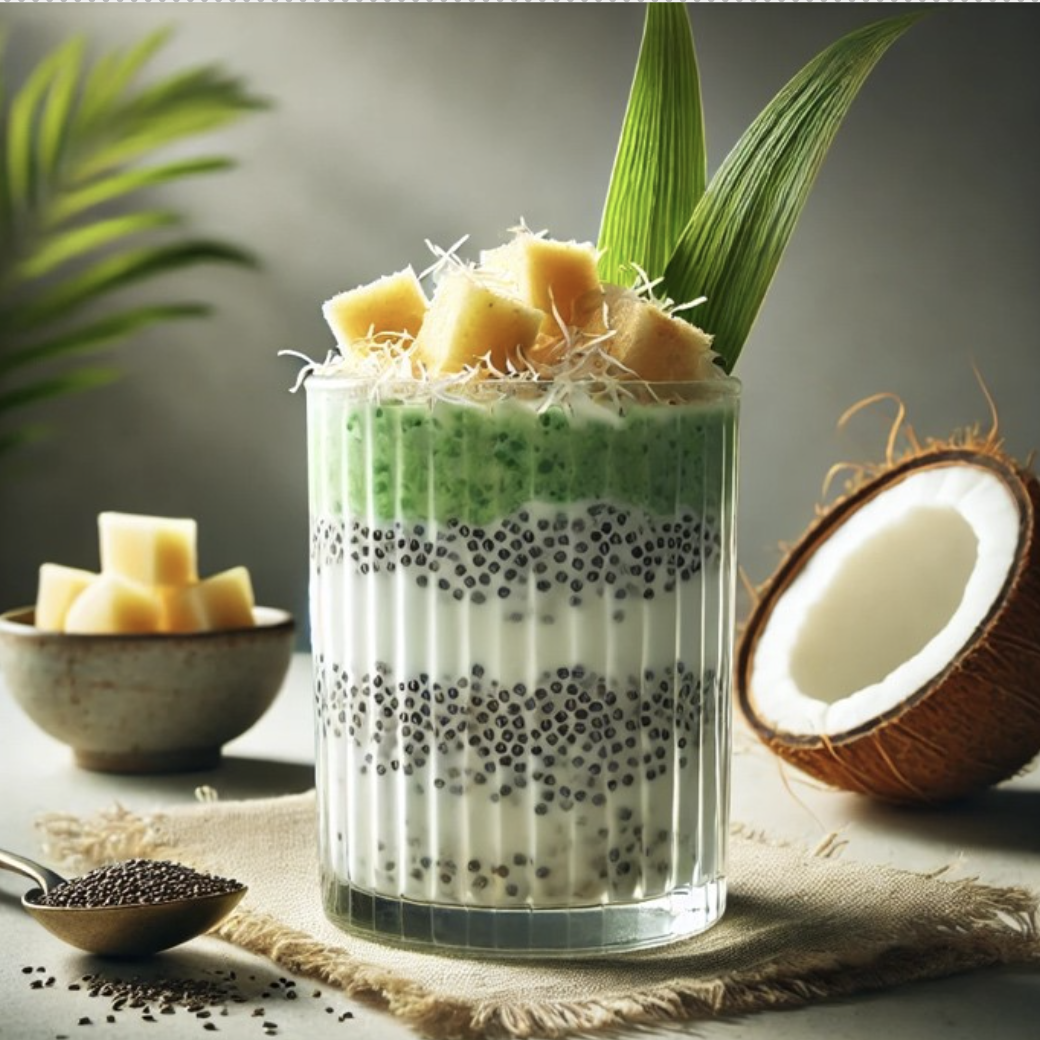Buko Pandan Chia Parfait