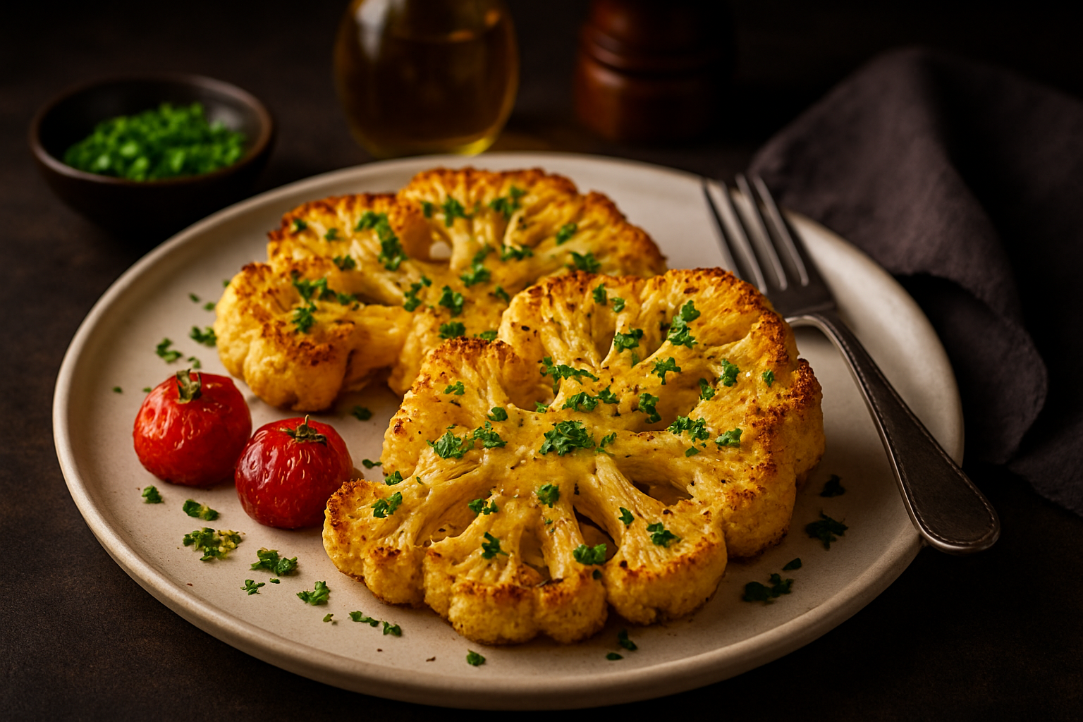 Low – Carb Roasted Cauliflower Steak