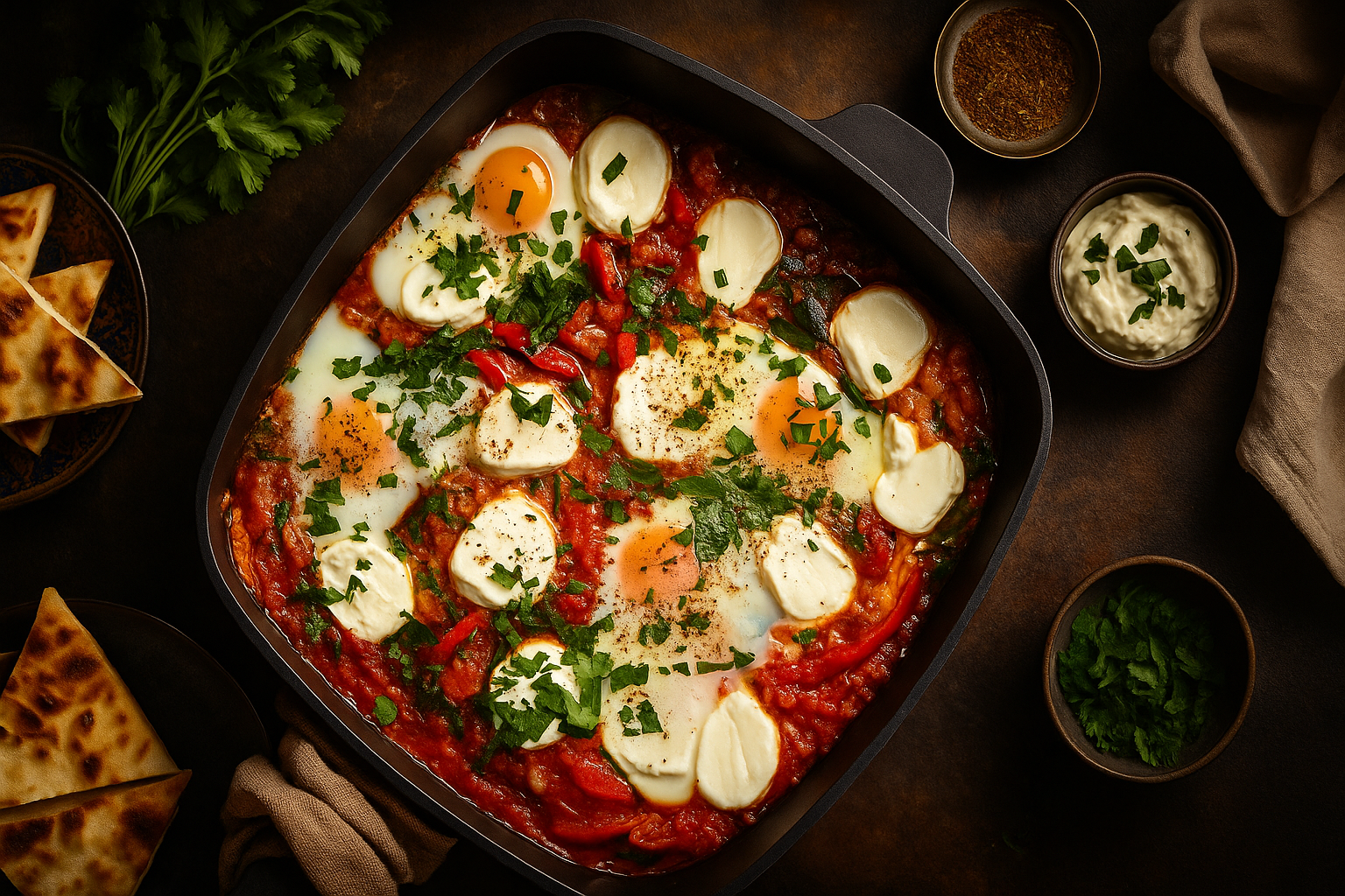 Shakshuka with Cream Cheese